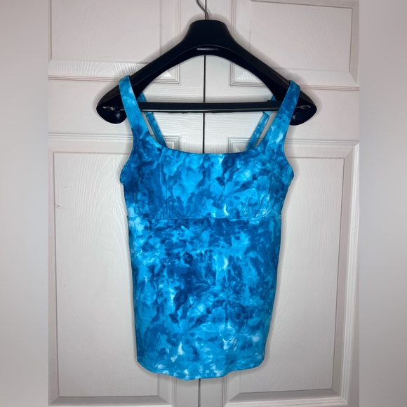 Lands' End Square Neck underwire Tankini Swimsuit Top Sz 6 NWOT - Picture 1 of 10